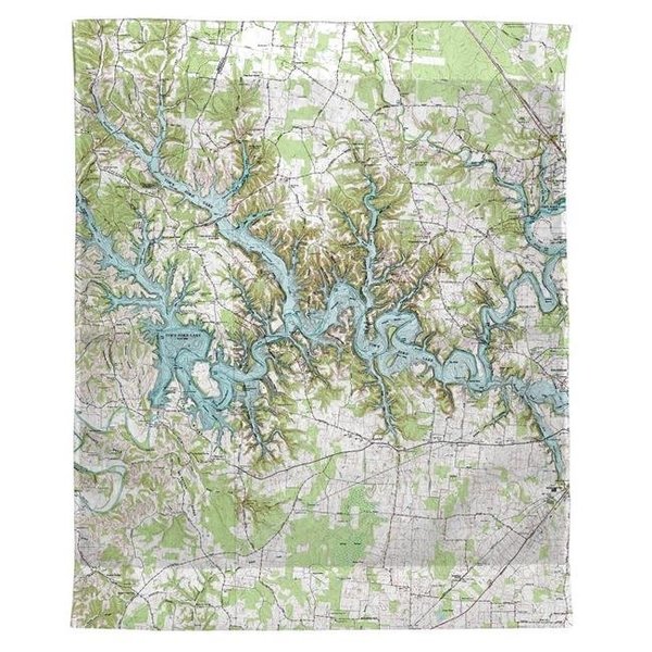 Betsy Drake Betsy Drake TP613 24 x 30 in. Tims Ford Lake; TN Nautical Map Wall Hanging TP613